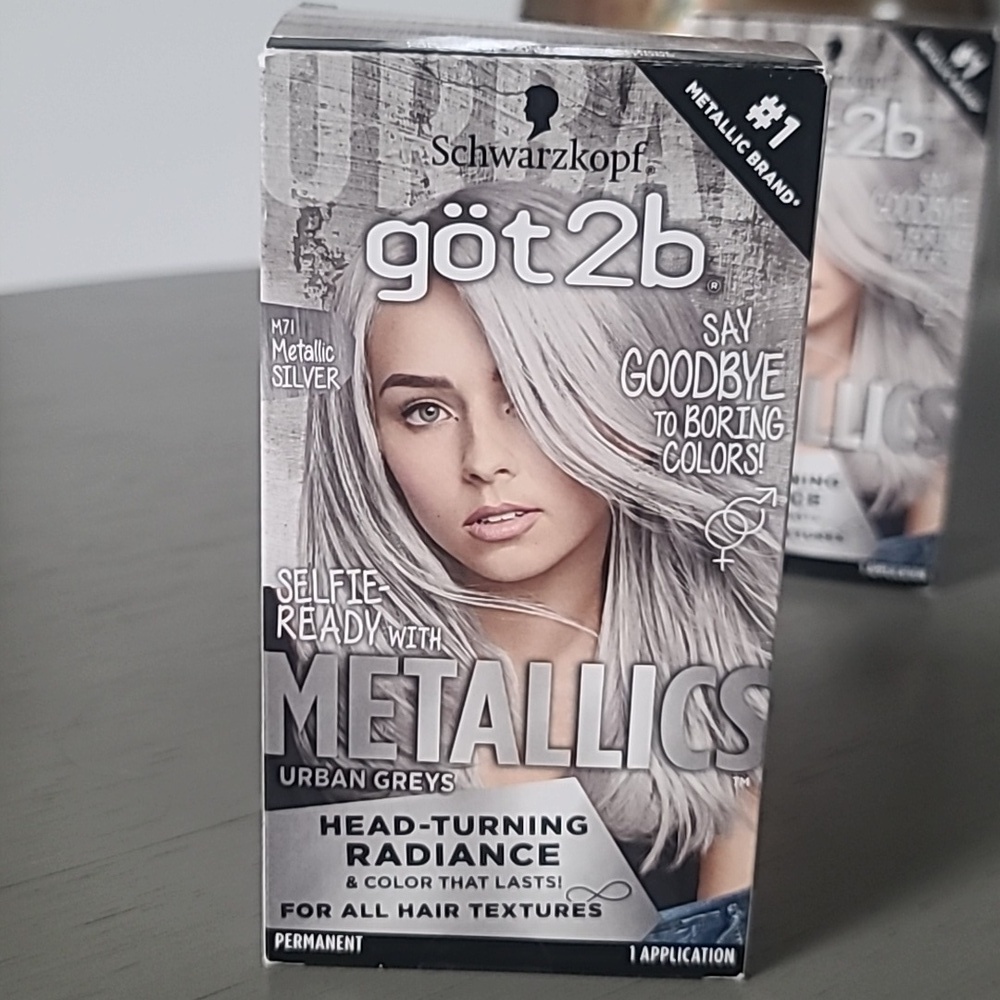 Schwarzkopf got2b Metallics Hair Color - Metallic Silver Set Of 2 - Picture 2 of 4